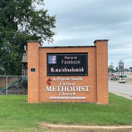 A Frank Smith United Methodist Church sign - photo courtesy of Timothy Ross