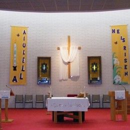 Church Altar after Easter  - April 20, 2008