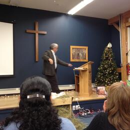 Pastor Gary sharing the Word of God