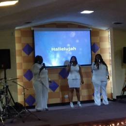 Praise team singing praises unto The Lord