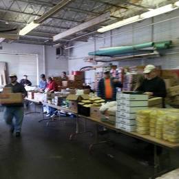 Foodlink food giveaway at Calvary Church