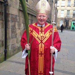 Bishop Seamus celebrating Psalm Sunday at St. Mary's Cathedral, 2014.