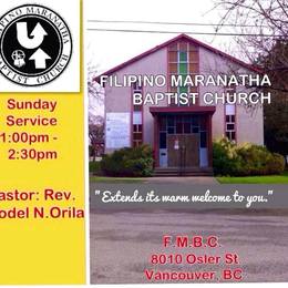 Filipino Maranatha Baptist Church, Vancouver, British Columbia, Canada