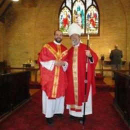 The Rev. Trevor Freeman and Bishop John Privett at Trevor's ordination