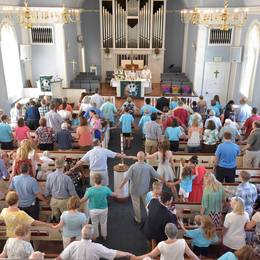 Sunday worship at Ascension Lutheran Church, Towson, MD