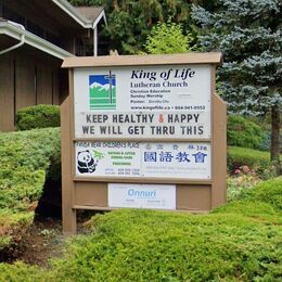 King of Life Lutheran Church sign