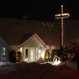 Deo Lutheran Church at Christmas