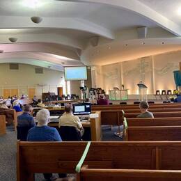 Sunday worship at Grace Lutheran Church