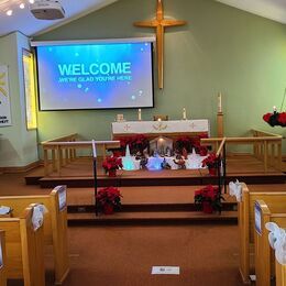 The sanctuary at Christmas