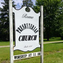 Rome United Presbyterian Church sign