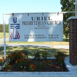 Uriel Presbyterian Church sign - photo courtesy of John Sullivan