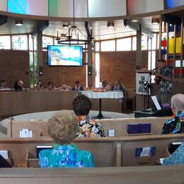 Sunday worship at Peace Presbyterian Church - photo courtesy of Myra Love