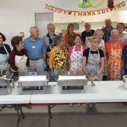 Staff at the Harvest dinner