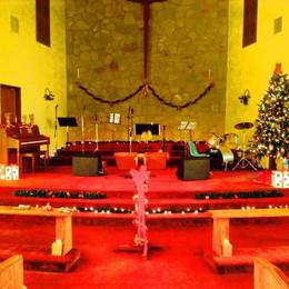 The sanctuary at Christmas