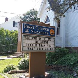 Bowdoinham First Church of the Nazarene sign - photo courtesy of Andrew Call