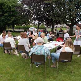 Midsummer Day barbecue after worship