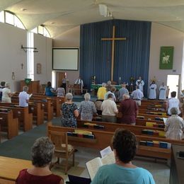 Sunday worship at St. Barnabas' Church