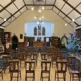 The sanctuary at Christmas