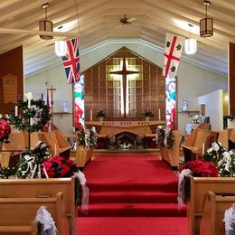 The sanctuary at Christmas