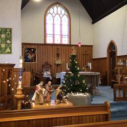 The sanctuary at Christmas