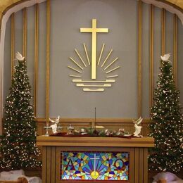 The sanctuary at Christmas