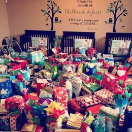 Gifts donated by Crossroads Family for the upcoming Angel Tree event