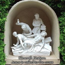 Eleventh Station: Jesus is nailed to the cross