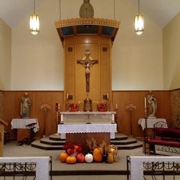 The church altar