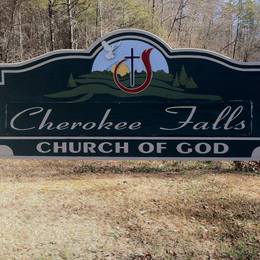 Cherokee Falls Church of God sign