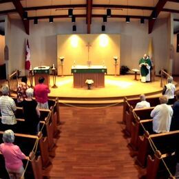 Sunday mass at St. Pius X Church