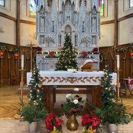 The sanctuary at Christmas