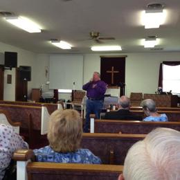 Bro. Perry Hawks ministering in music at Jackson Chapel