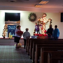 The sanctuary at Christmas