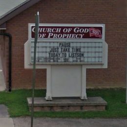 New Boston Church of God of Prophecy sign