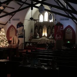 The sanctuary at Christmas