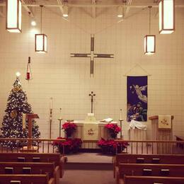 The sanctuary at Christmas