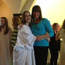 Olivia, one of the young people confirmed last night and her sponsor Nancy