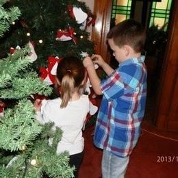 Decorating the church for Christmas