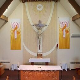 The altar at Our Lady of Lourdes