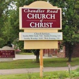 Chandler Road Church of Christ sign