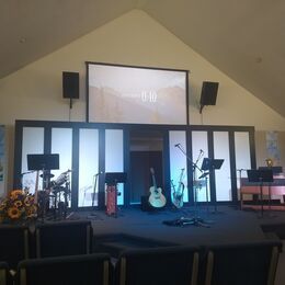 The sanctuary ready for worship