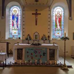 The altar at St. Martin's Church Farnivane