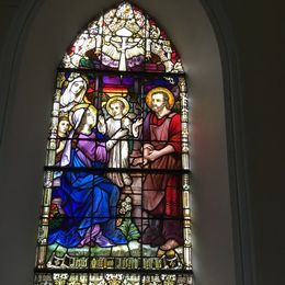 Stained glass window 1917. Martin HEALY..... One hundred years ago - photo courtesy JoinMyChurch.com visitor