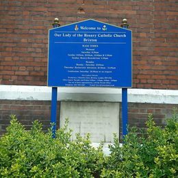 Our Lady of the Rosary Church sign