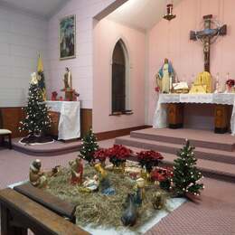 Holy Family Church at Christmas