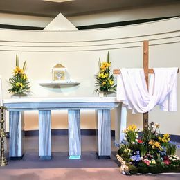 The altar at Easter