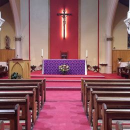 The altar at St Francis de Sales Church Tottenham