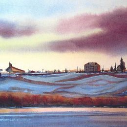 St. Vital's - water colour painting by St. Vital parishioner Dean Bauche