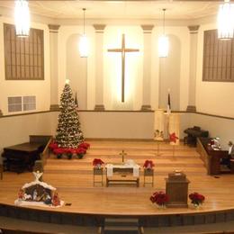 The sanctuary at Christmas