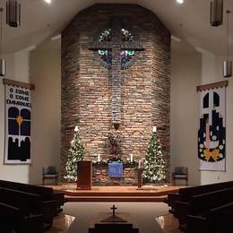 The sanctuary at Christmas